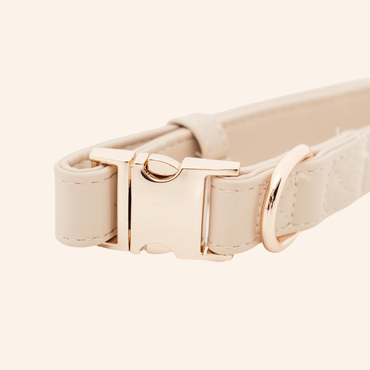 Biscuit PU Leather Collar