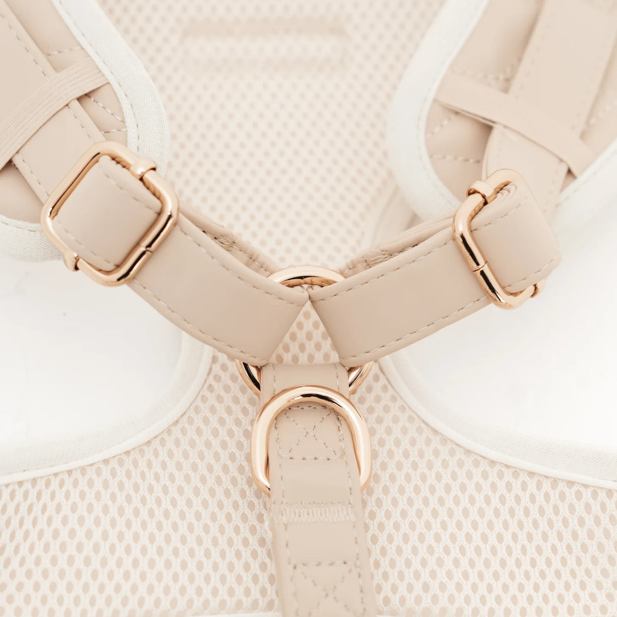 Biscuit PU leather Harness