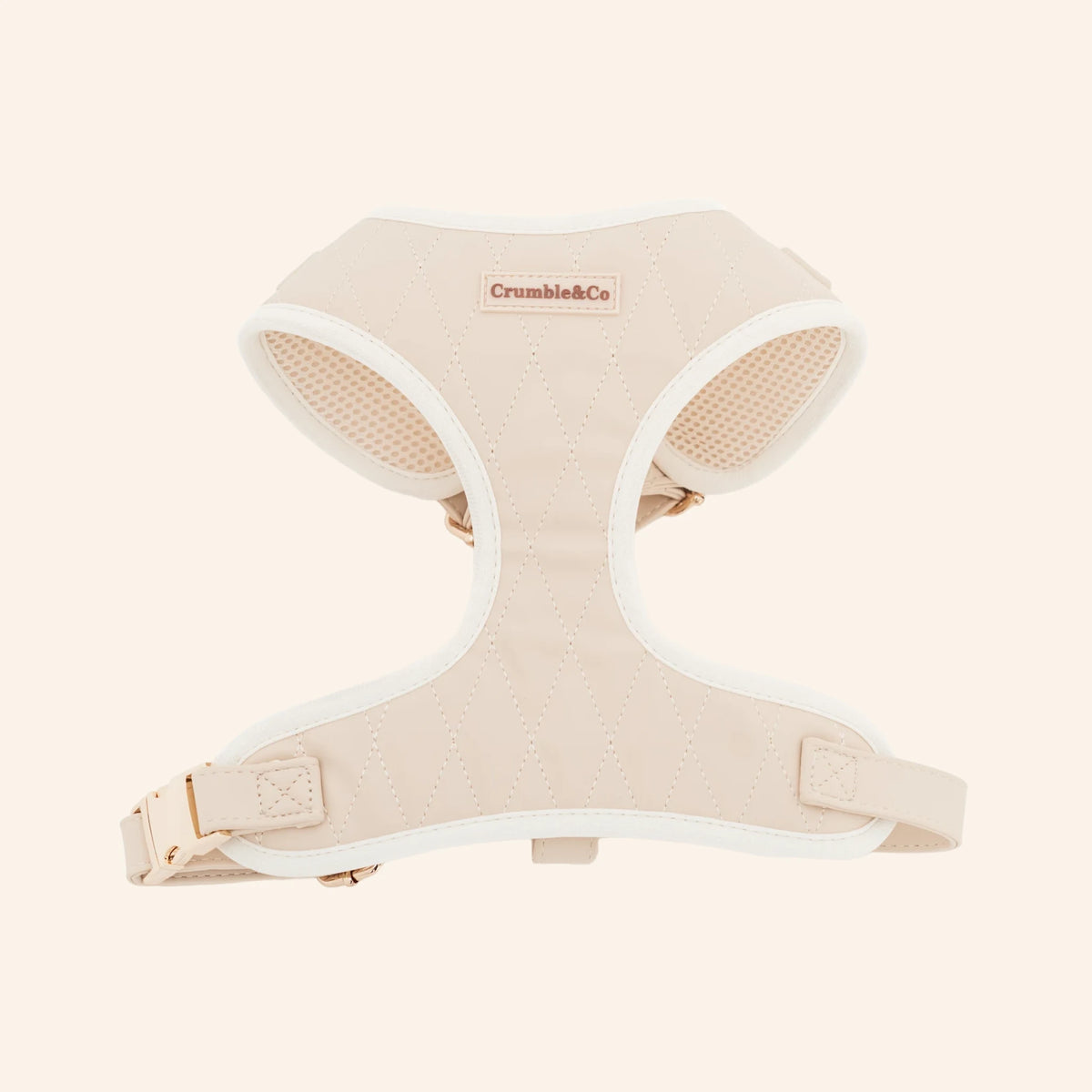 Biscuit PU leather Harness