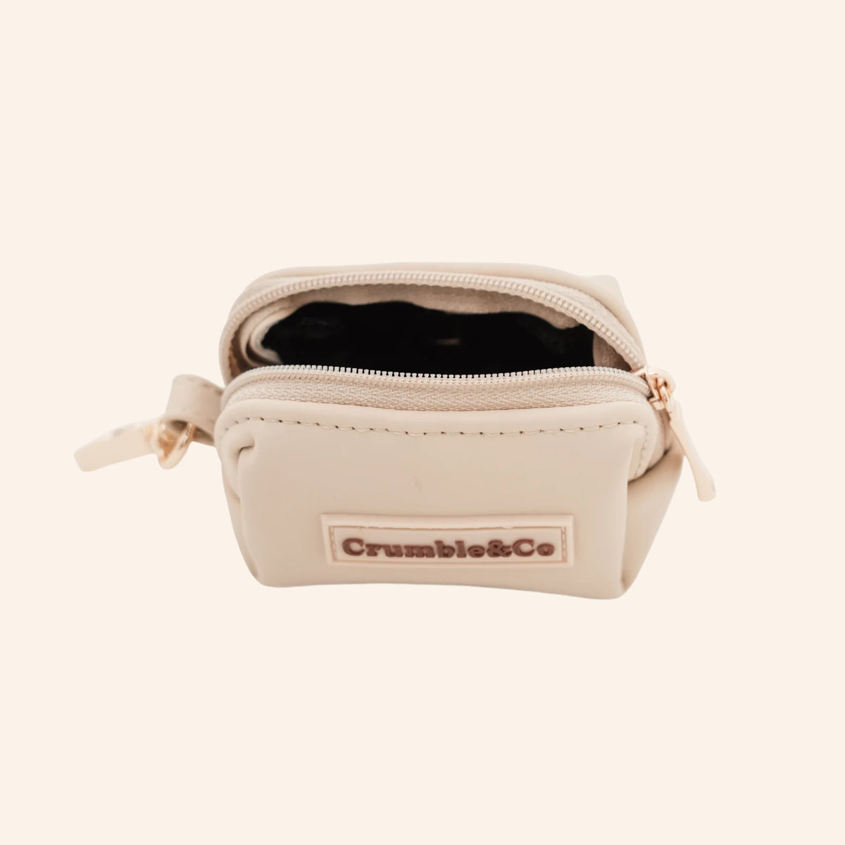 Biscuit PU Leather Poo Bag Holder
