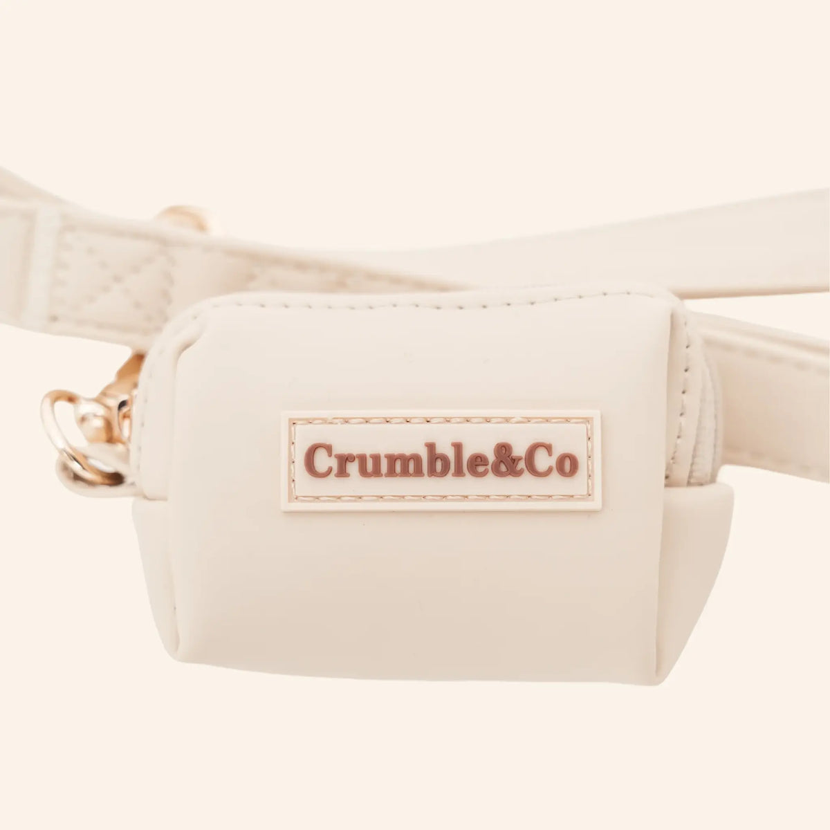 Biscuit PU Leather Poo Bag Holder