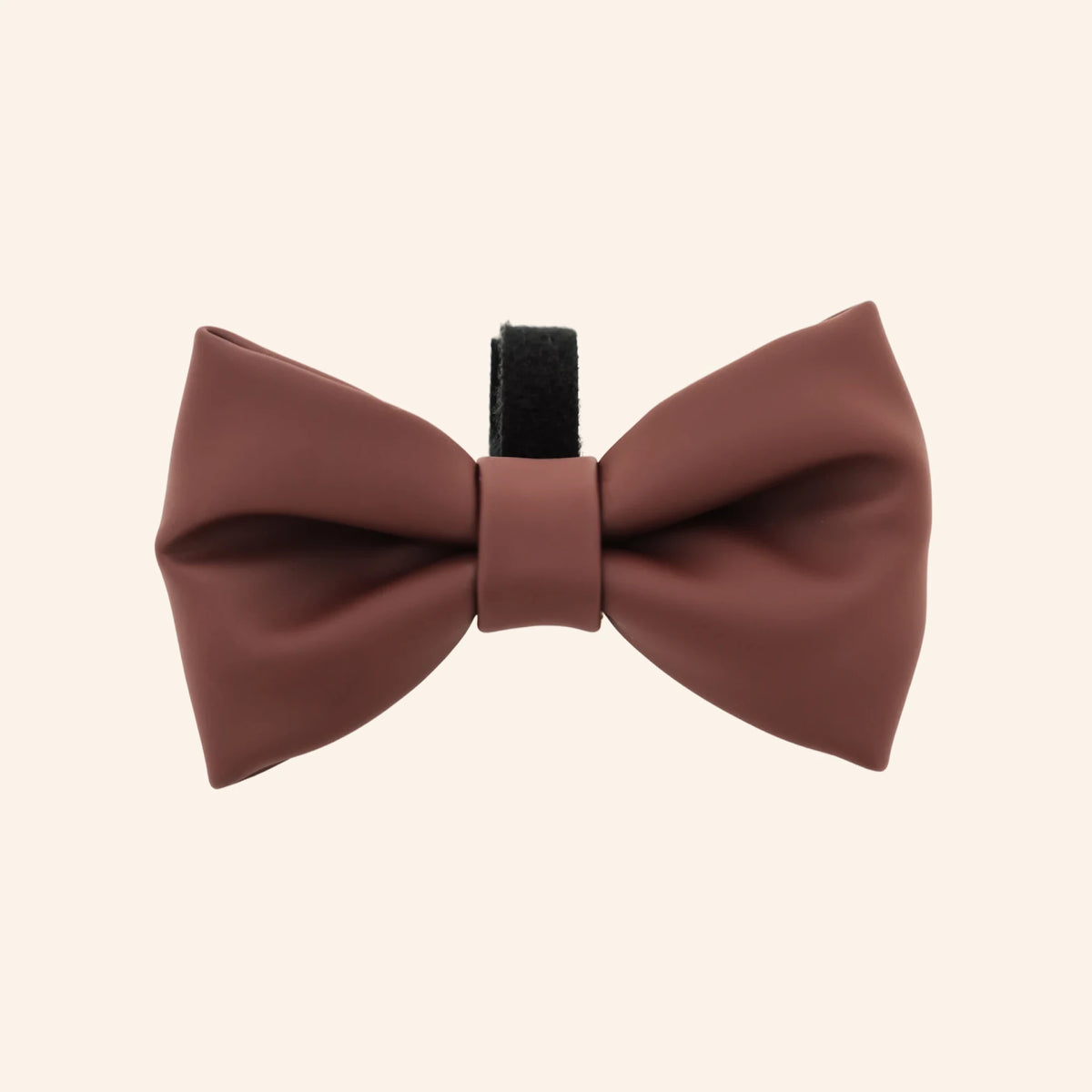 Espresso Pu Leather Bow Tie