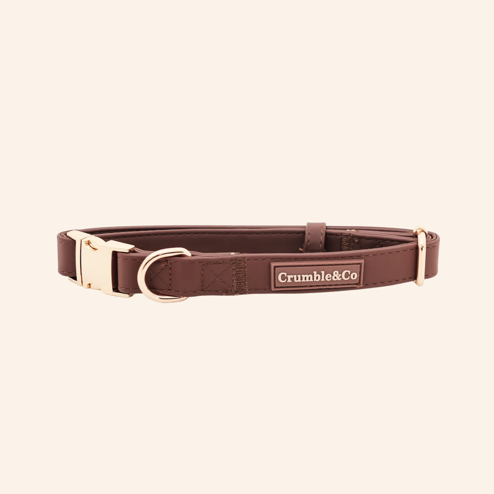 Espresso PU Leather Collar
