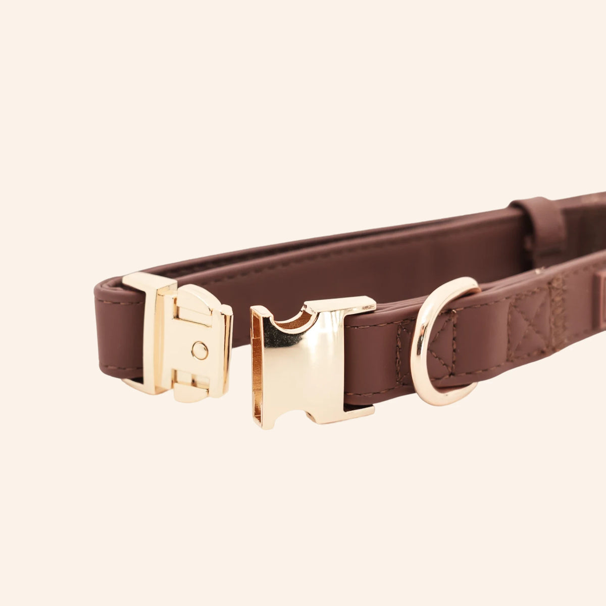 Espresso PU Leather Collar