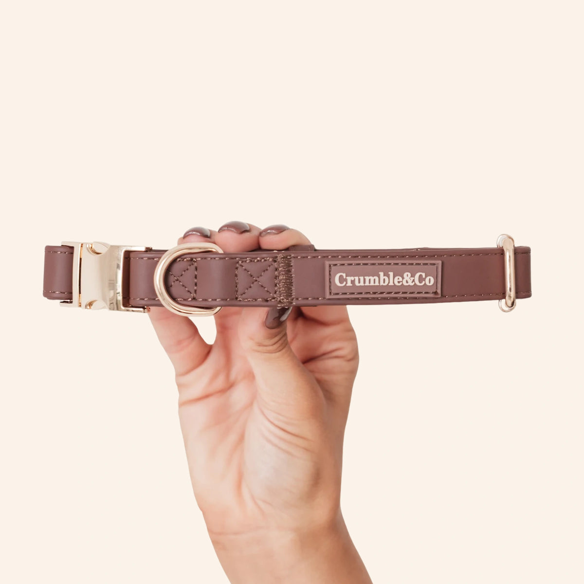 Espresso PU Leather Collar
