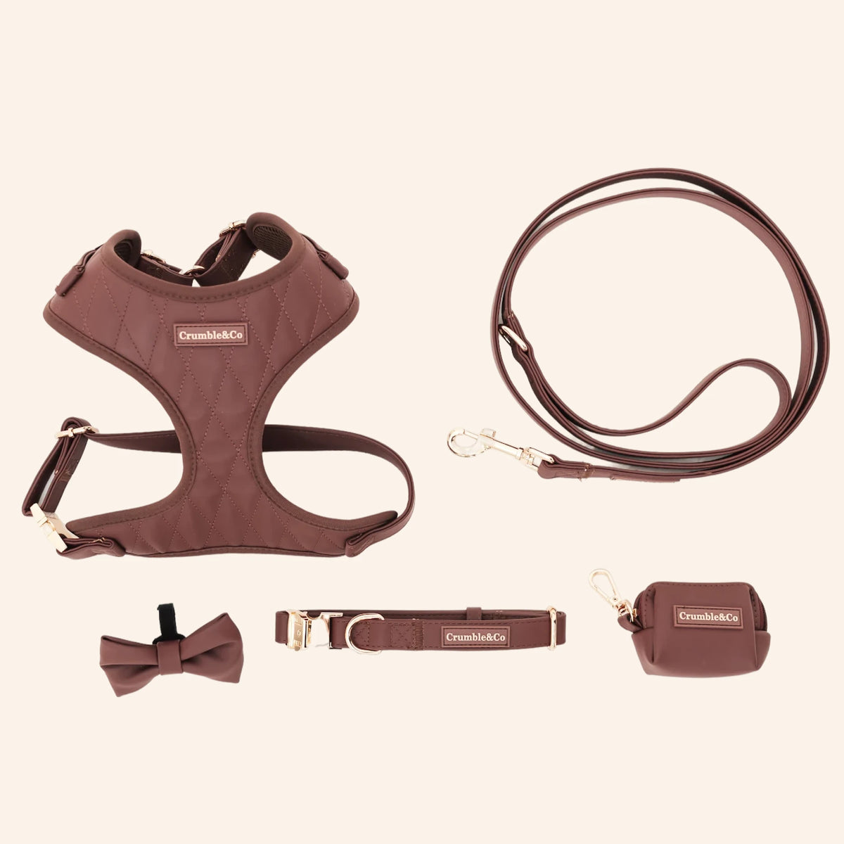 Espresso PU Leather Harness