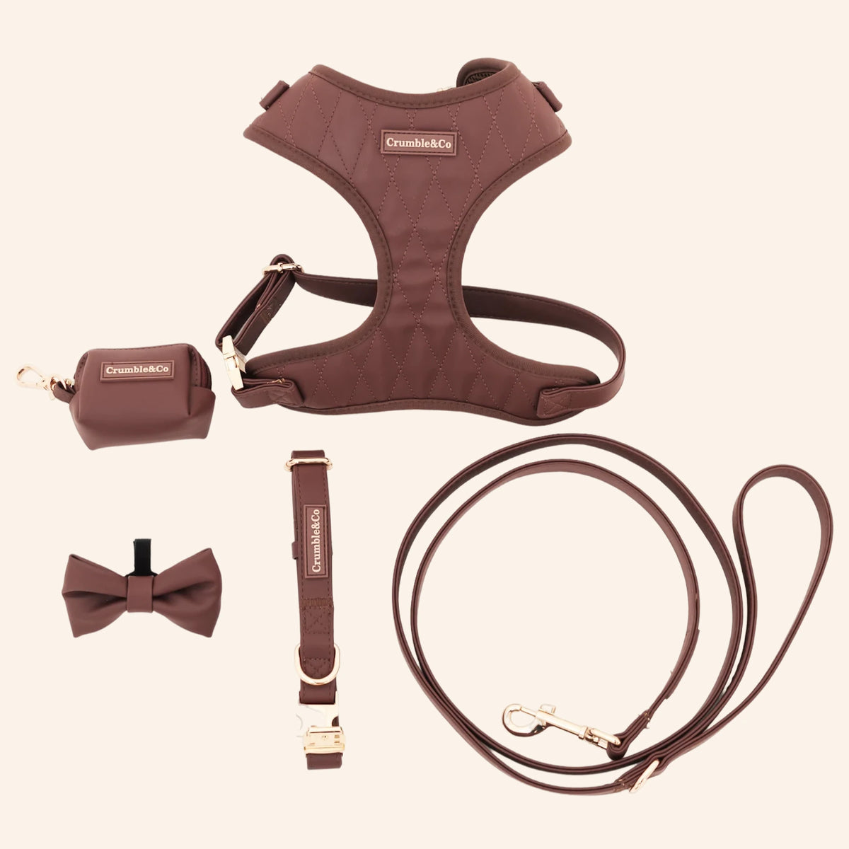 Espresso Pu Leather Bow Tie