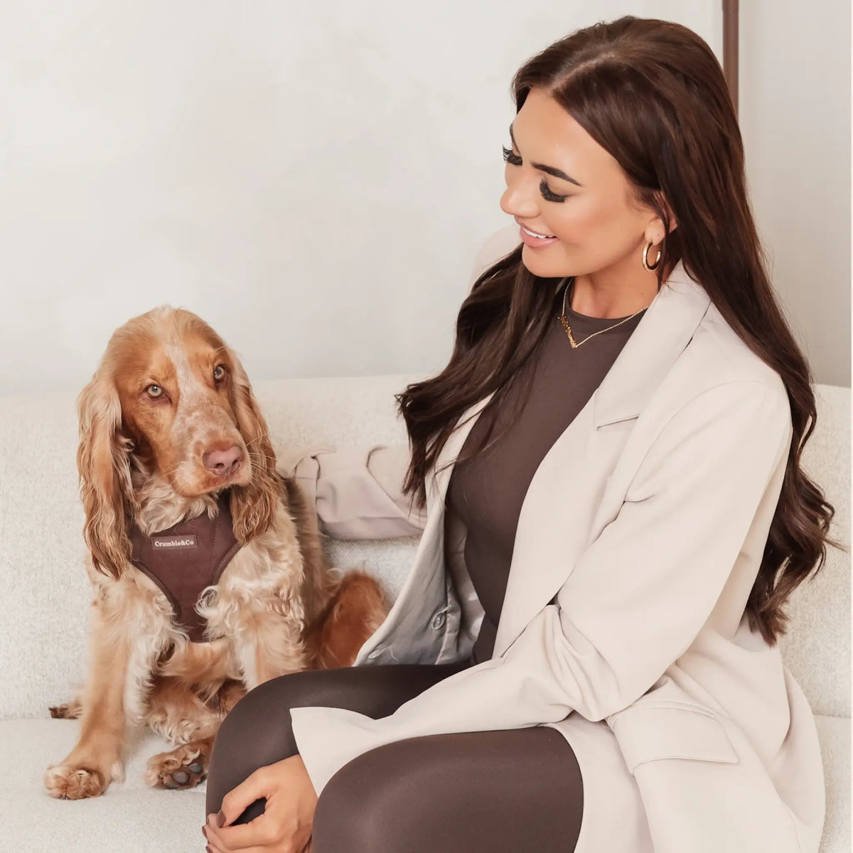 Espresso PU Leather Harness