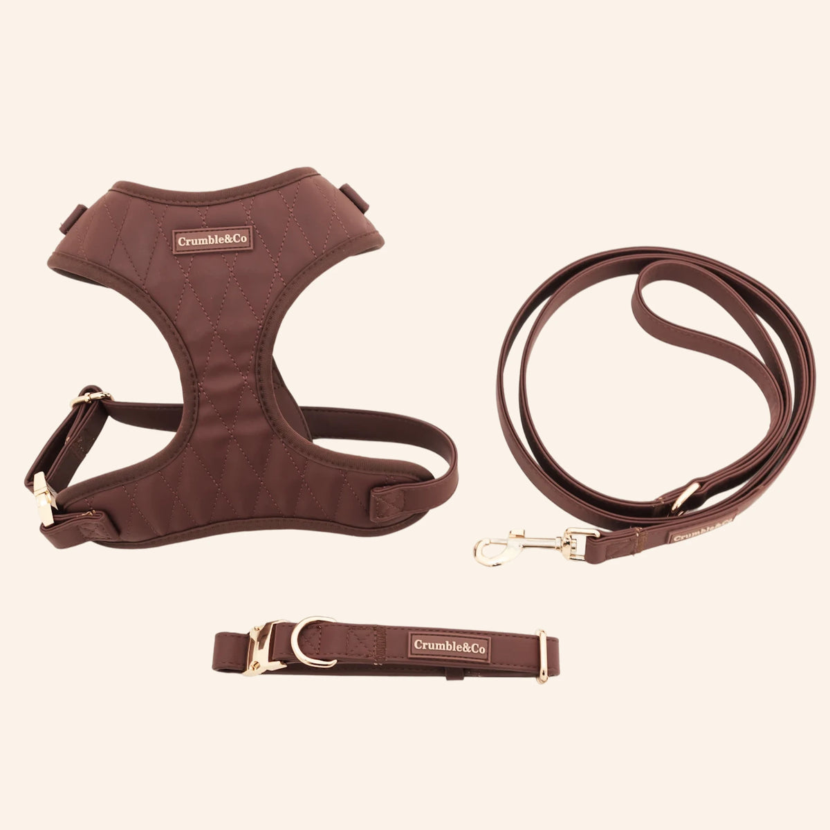 Espresso PU Leather Harness