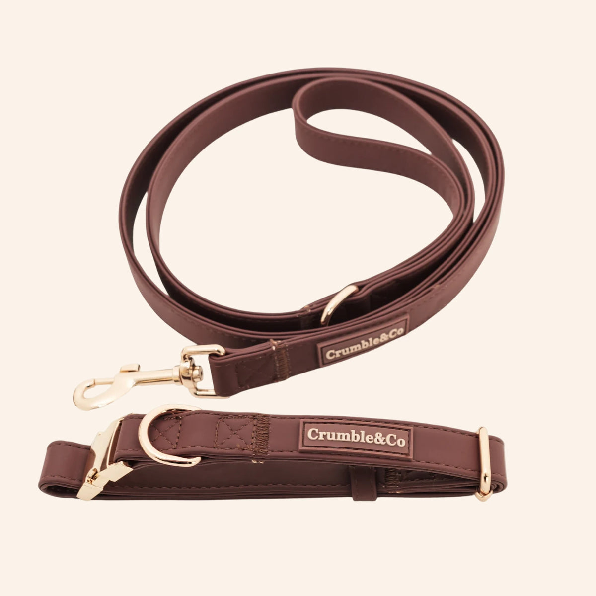 Espresso PU Leather Lead