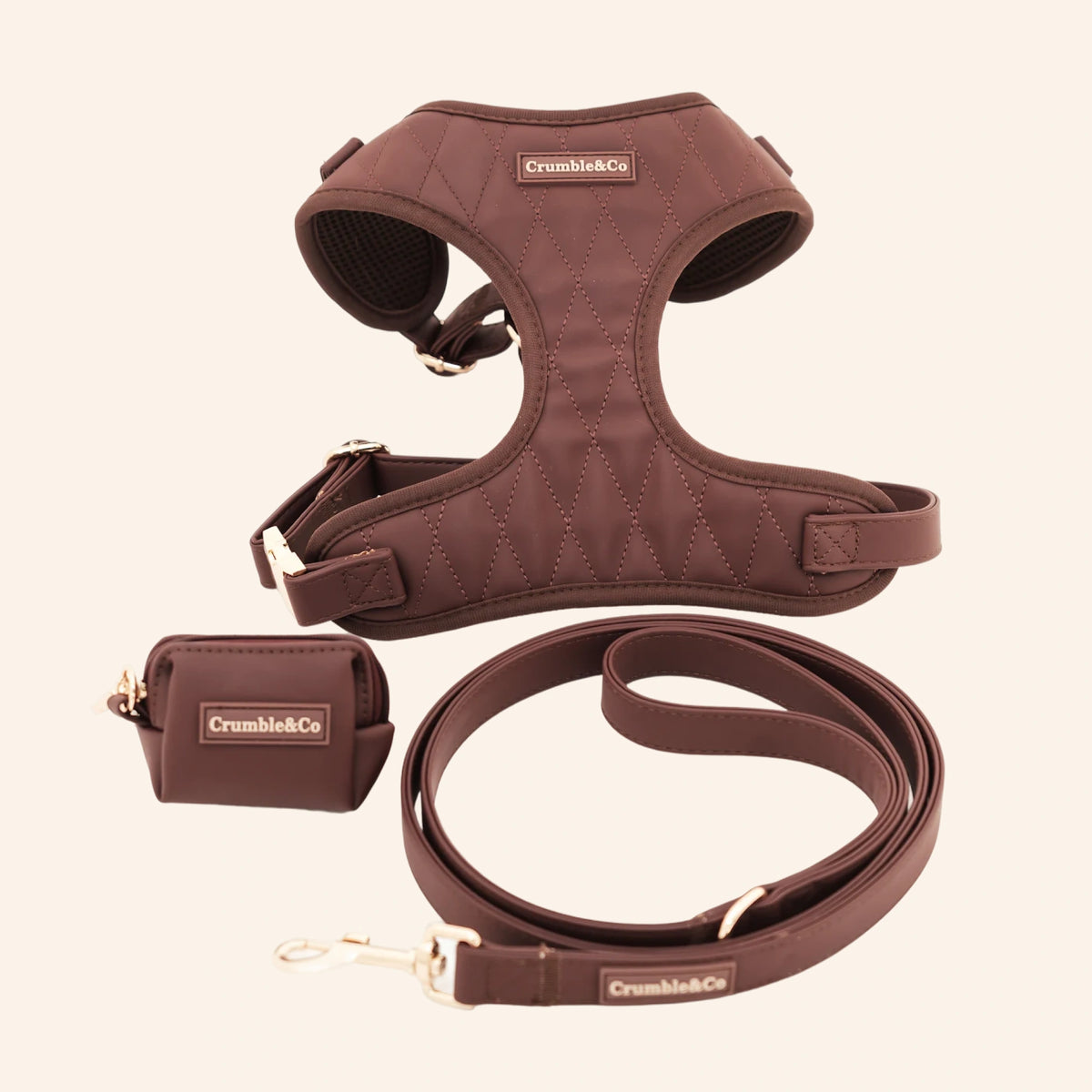 Espresso PU Leather Lead