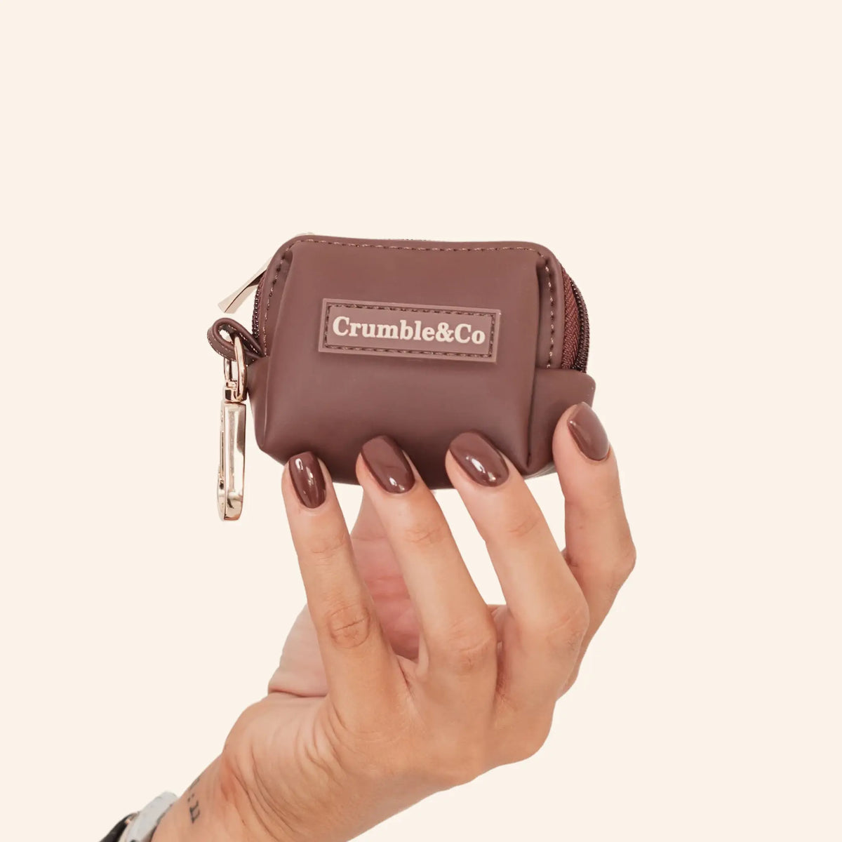 Espresso PU Leather Poo Bag Holder