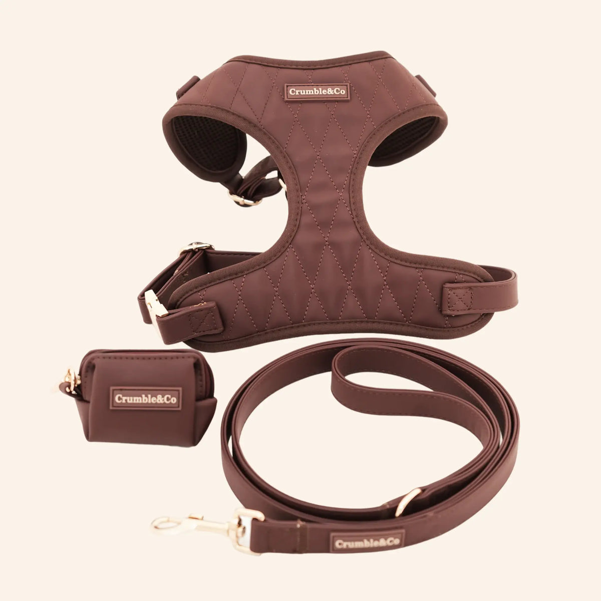 Espresso PU Leather Poo Bag Holder
