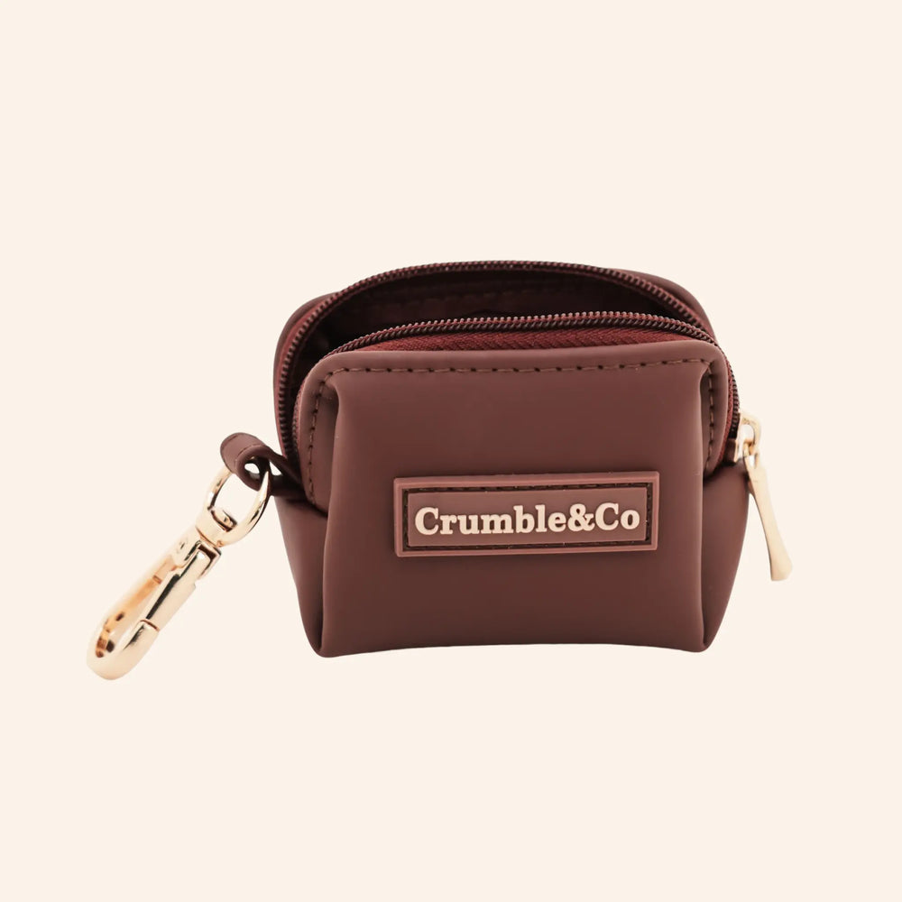 Espresso PU Leather Poo Bag Holder